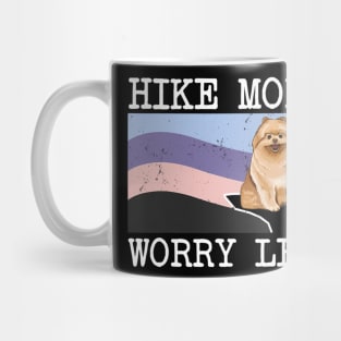 Pomeranian Hike More Worry Less Graphic Hiking Mug